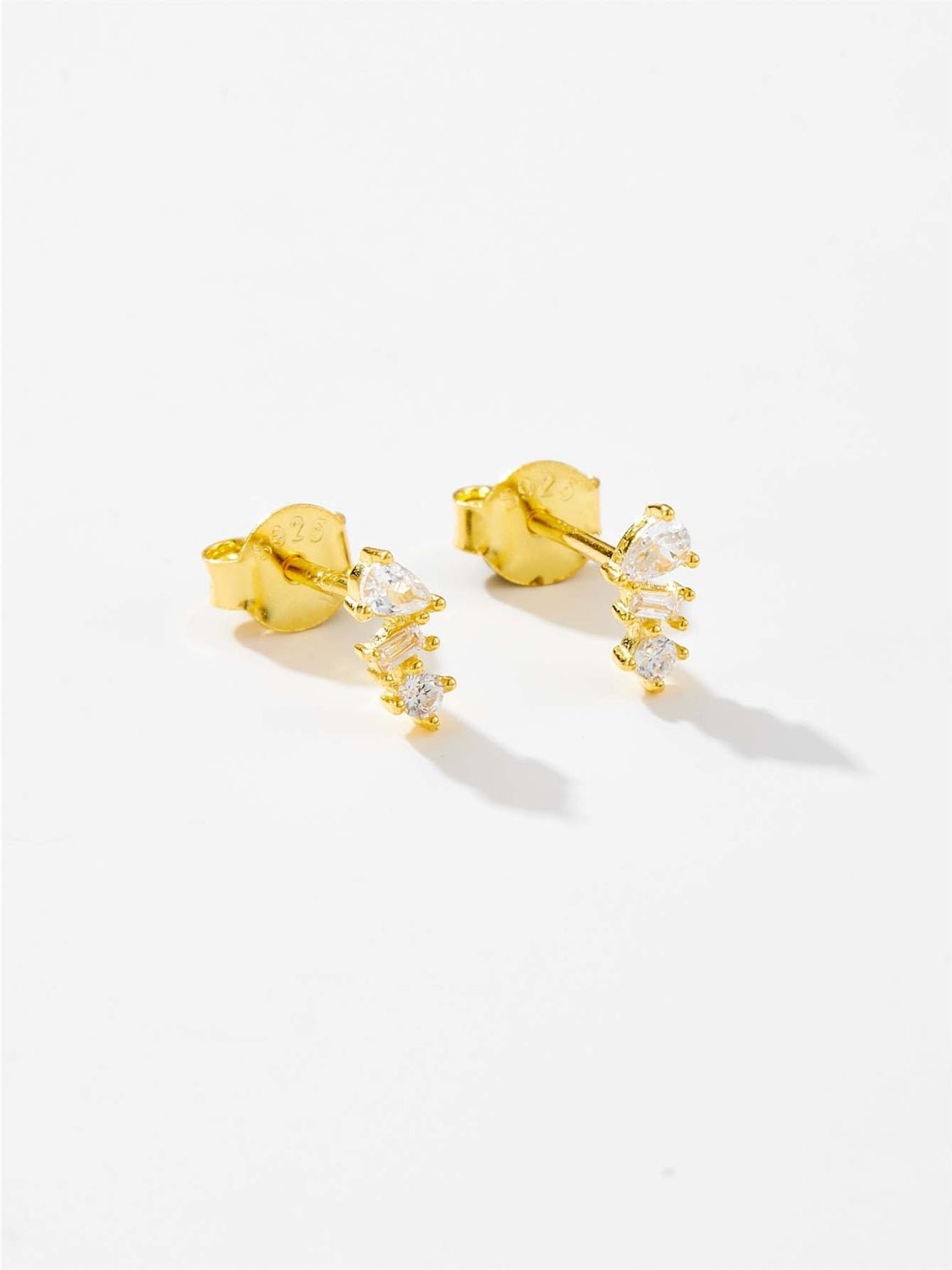 Beach Rose Co. - Inlaid Zircon Stud Earrings