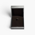 Beach Rose Co. empty dark grey textured jewelry gift box with a soft brown velvet interior lining