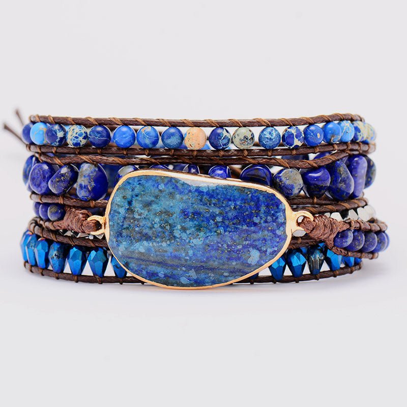 Beach Rose Co. - Lapis Lazuli Bead Wrap Bracelet