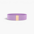 Beach Rose Co. wide lavender elastic waist belt with a sleek rectangular gold-tone alloy clasp.