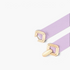 Beach Rose Co. lavender elastic waist belt featuring a gold geometric alloy buckle with diamond-shaped outlines.