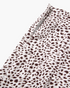 Beach Rose Co. brown and cream leopard print maxi skirt featuring a side zipper closure and delicate fabric detail.