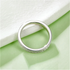 Beach Rose Co. platinum-plated sterling silver band ring featuring a delicate row of 0.57 carat round moissanite.