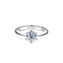 Beach Rose Co. 1 carat round moissanite solitaire ring in platinum-plated sterling silver with a six-prong setting.