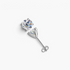 Beach Rose Co. 1 carat round moissanite stud earrings in a four-prong sterling silver setting with butterfly backs.