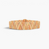 Beach Rose Co. wide multicolor woven belt featuring a gold-tone bamboo-style buckle and textured polyester band.