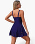 Twist-Front Cutout Swim Dress