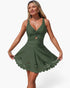 Twist-Front Cutout Swim Dress