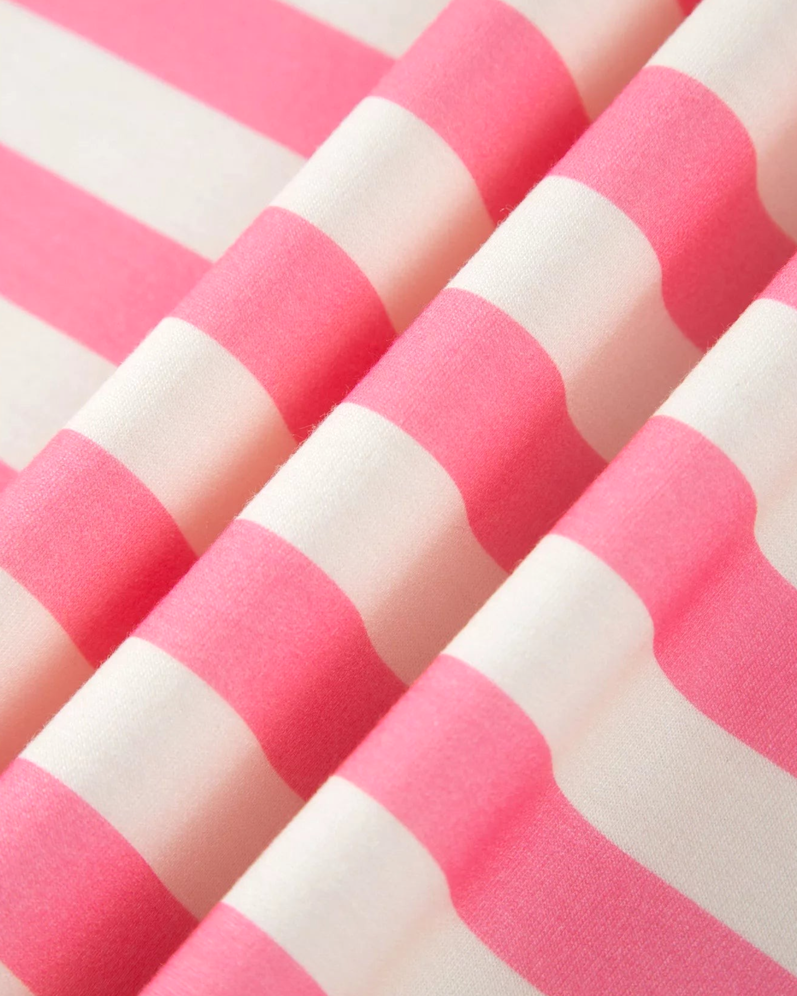 Beach Rose Co. plus size sweatshirt fabric featuring pink and cream horizontal stripes in a soft cotton blend
