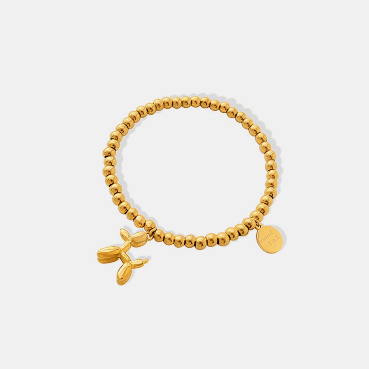 Beach Rose Co. - Puppy Shape Gold Charm Bracelet