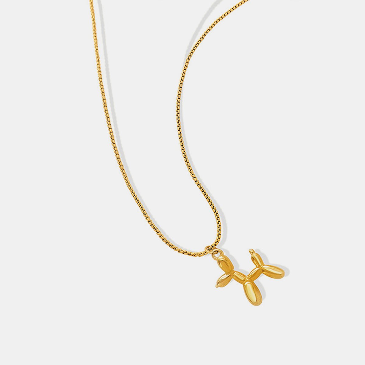 Beach Rose Co. - Puppy Shape Gold Pendant Necklace