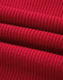 Beach Rose Co. red textured knit sweater fabric close up showing ribbed pattern and soft material detail