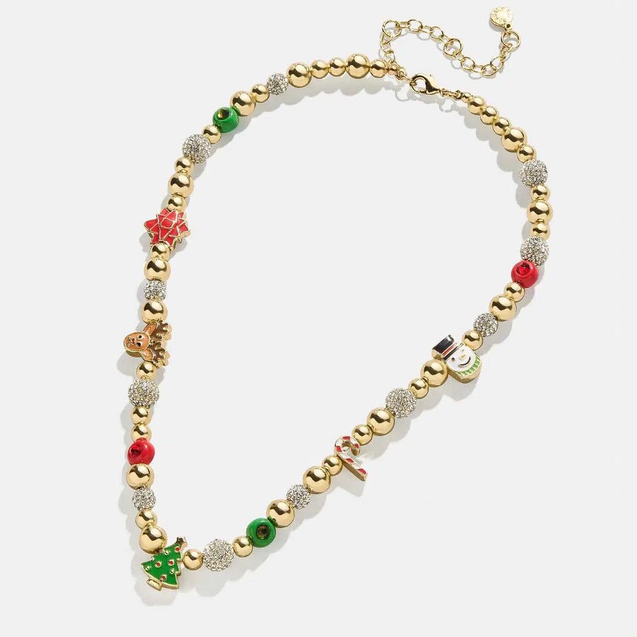 Beach Rose Co. - Rhinestone Beaded Holiday Necklace