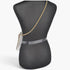 Beach Rose Co. clear PVC belt bag adorned with shimmering rhinestones and a gold chain strap on a black mannequin