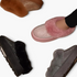 Beach Rose Co. WILD DIVA platform booties in black, pink, grey, and brown with faux fur and rhinestone embellishments.
