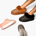 Beach Rose Co. WILD DIVA platform booties in pink, brown, black, and grey with faux fur trim and rhinestone accents.