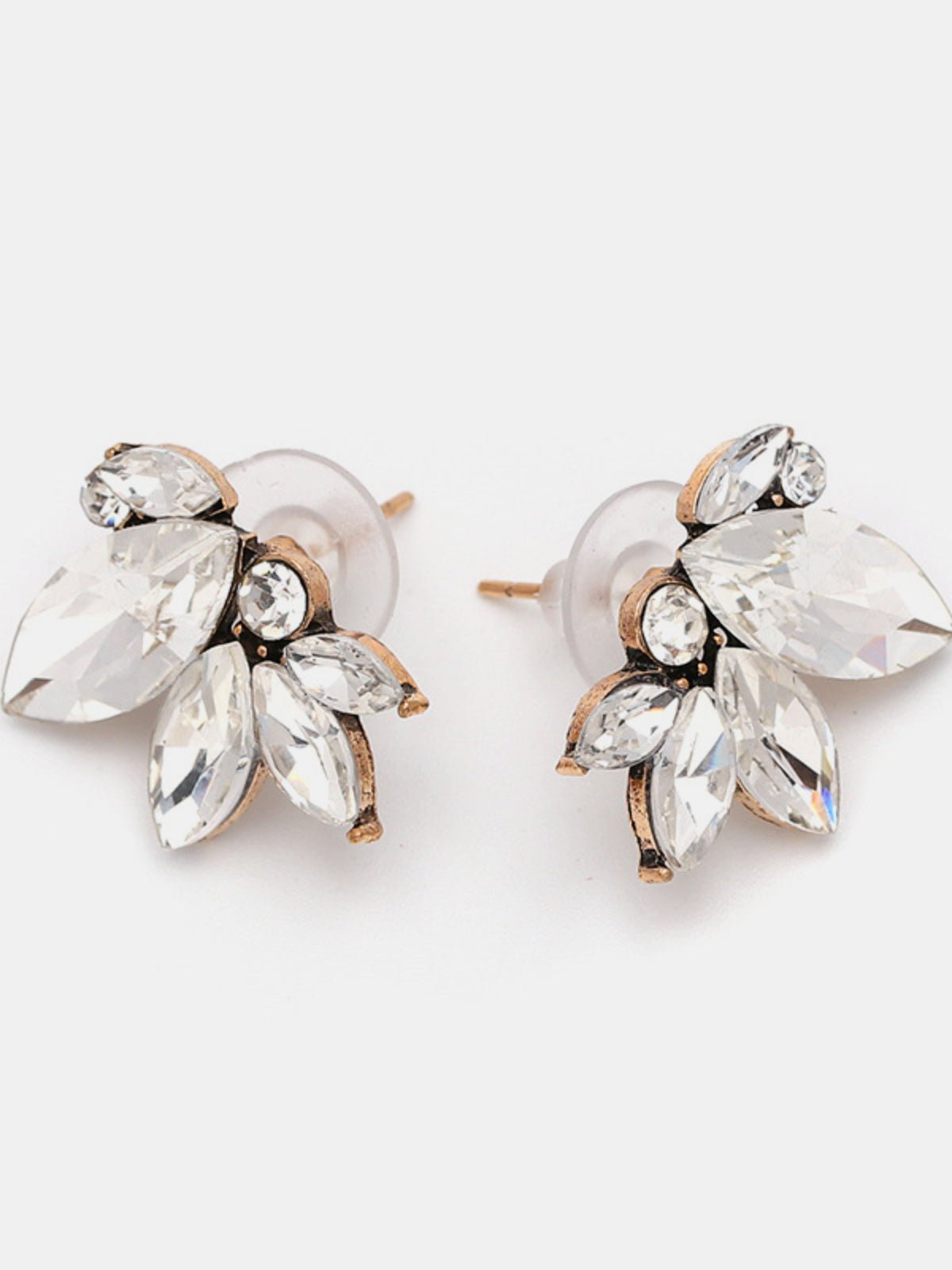 Beach Rose Co. - Rhinestone Flower Stud Earrings