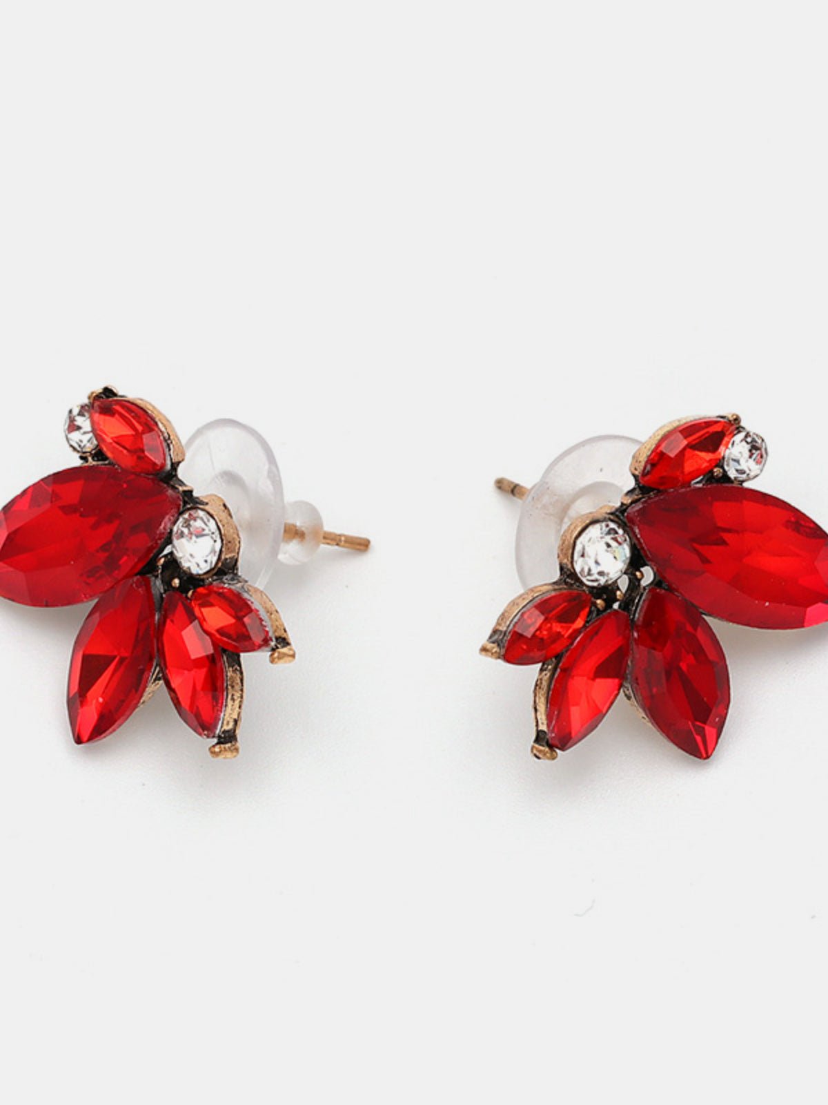 Beach Rose Co. - Rhinestone Flower Stud Earrings