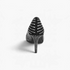 Beach Rose Co. black pointed-toe pumps featuring rows of sparkling rhinestones on the shoe and slim 3-inch heel.