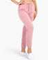 Beach Rose Co. rosewood pink French Terry jogger pants with an elastic waistband and tapered cuffs on a model