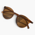 Beach Rose Co. classic round full-rim sunglasses with brown polycarbonate frames and UV400 protective lenses.
