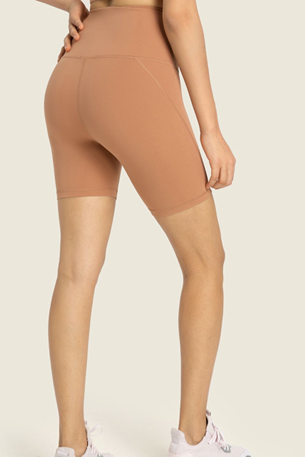 Beach Rose Co. - Seamless High - Rise Wide Waistband Biker Shorts