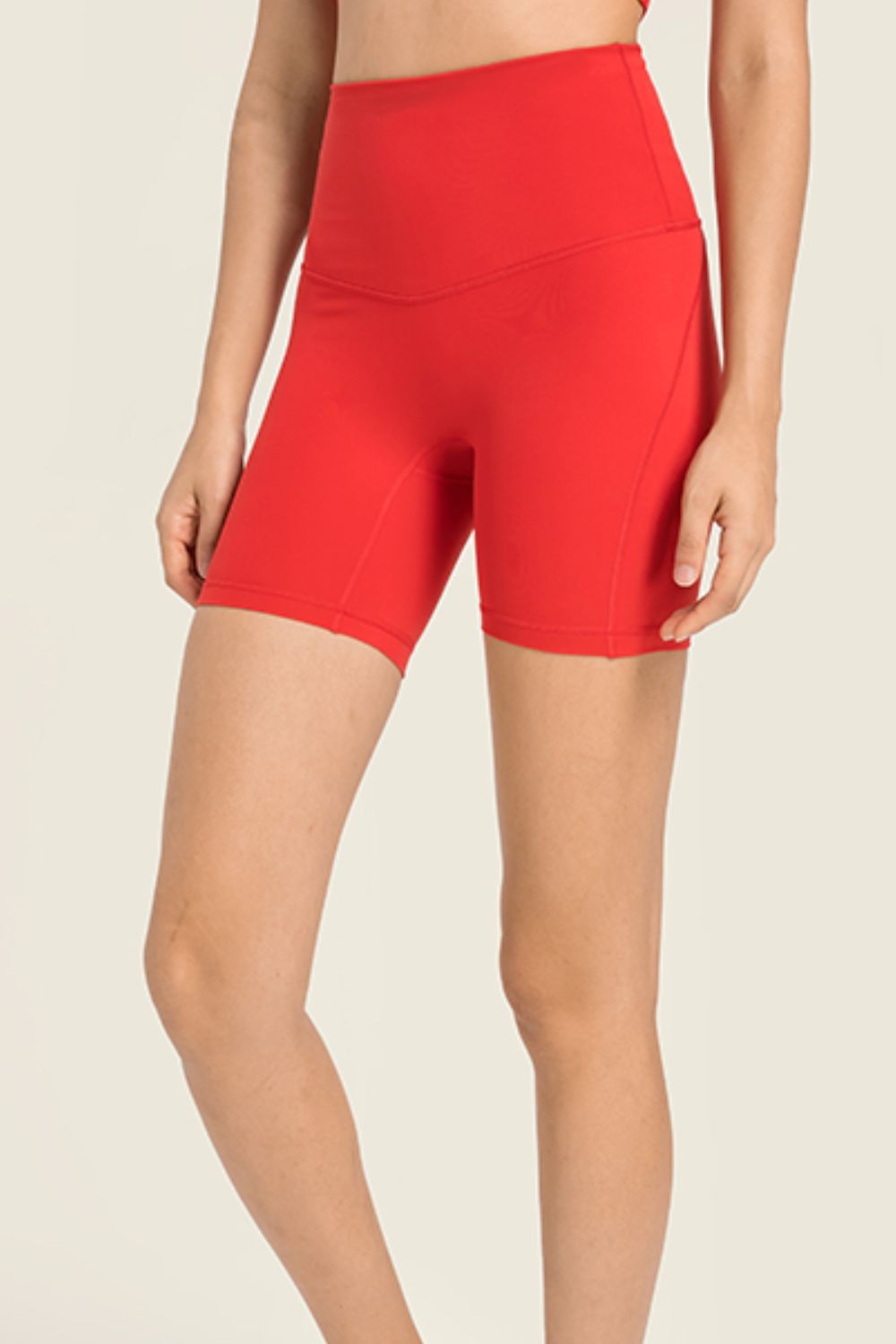 Beach Rose Co. - Seamless High - Rise Wide Waistband Biker Shorts