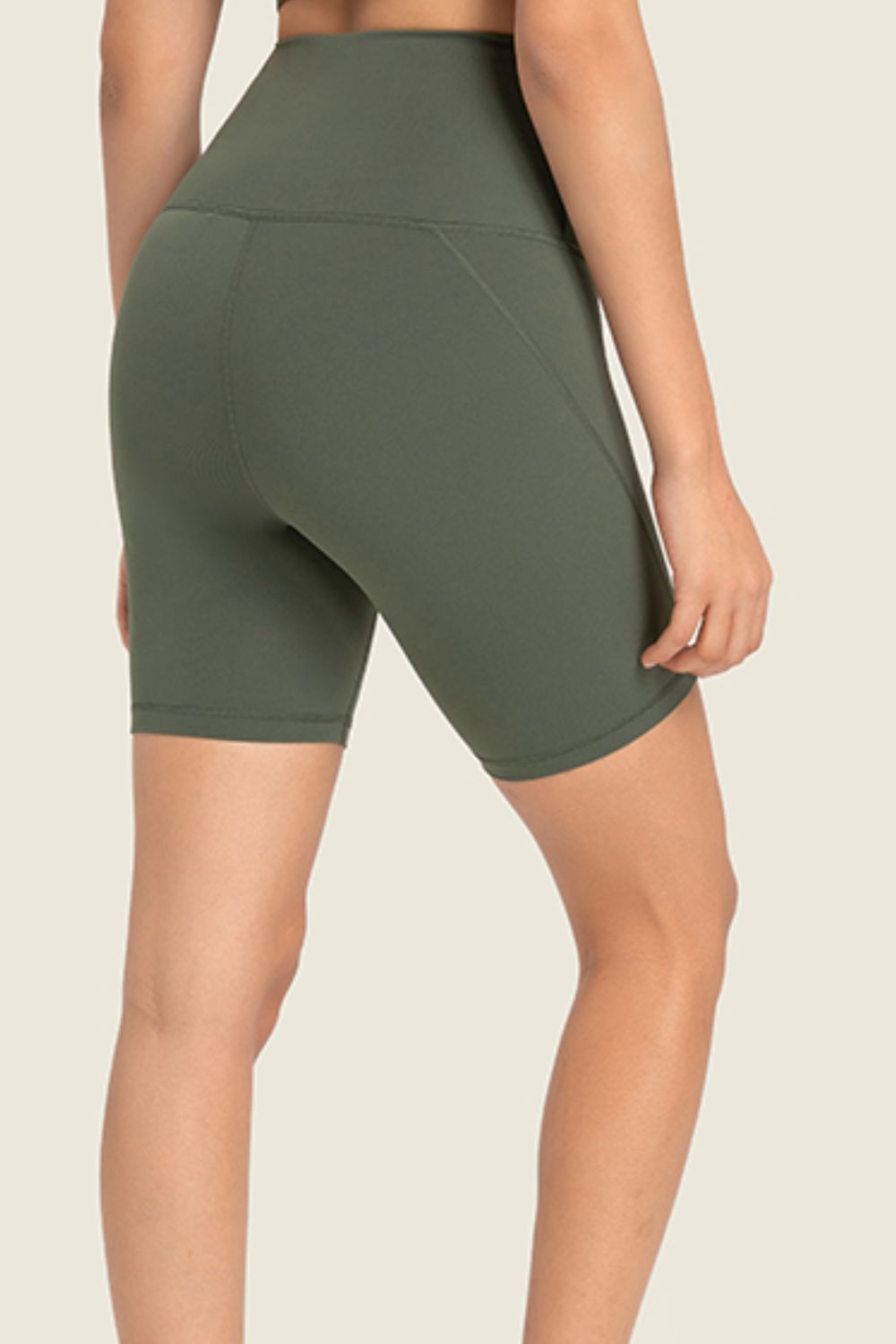 Beach Rose Co. - Seamless High - Rise Wide Waistband Biker Shorts