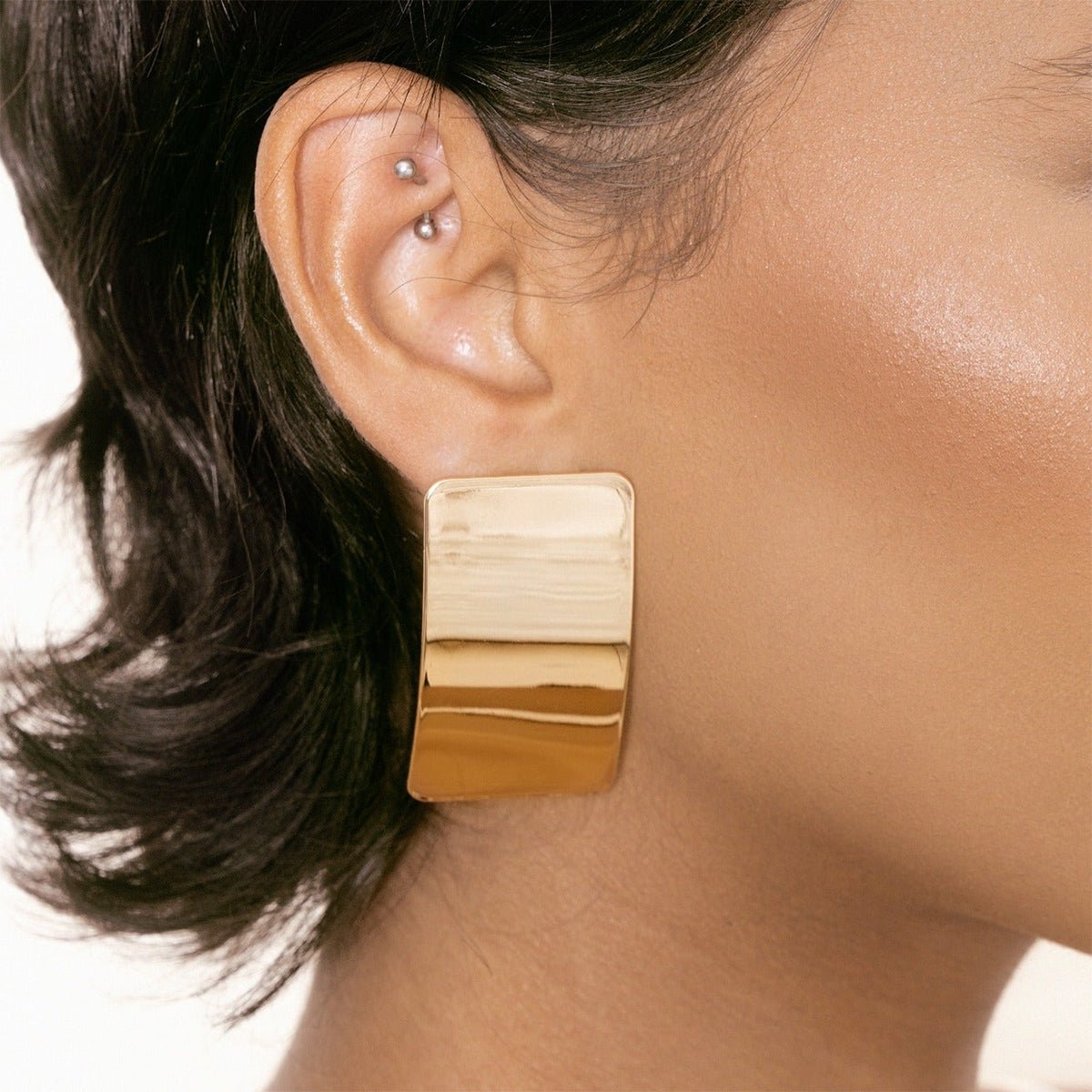 Beach Rose Co. - Shiny Rectangle Earrings