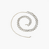 Beach Rose Co. adjustable silver-tone curb chain belt made of acrylic and aluminum links.