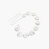 Beach Rose Co. silver multi metal chain belt featuring interlocking circular accents for a glamorous waist accessory.