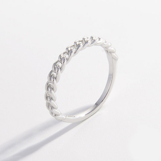 Beach Rose Co. - Silver Curb Chain Ring