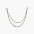 Beach Rose Co. silver-tone double layer pants chain with two contrasting link styles and belt loop clips.