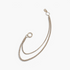 Beach Rose Co. silver-tone double layer pants chain with two contrasting link styles and belt loop clips.