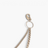 Beach Rose Co. silver-tone double layer pants chain with contrasting link styles and a secure metal belt loop clip.