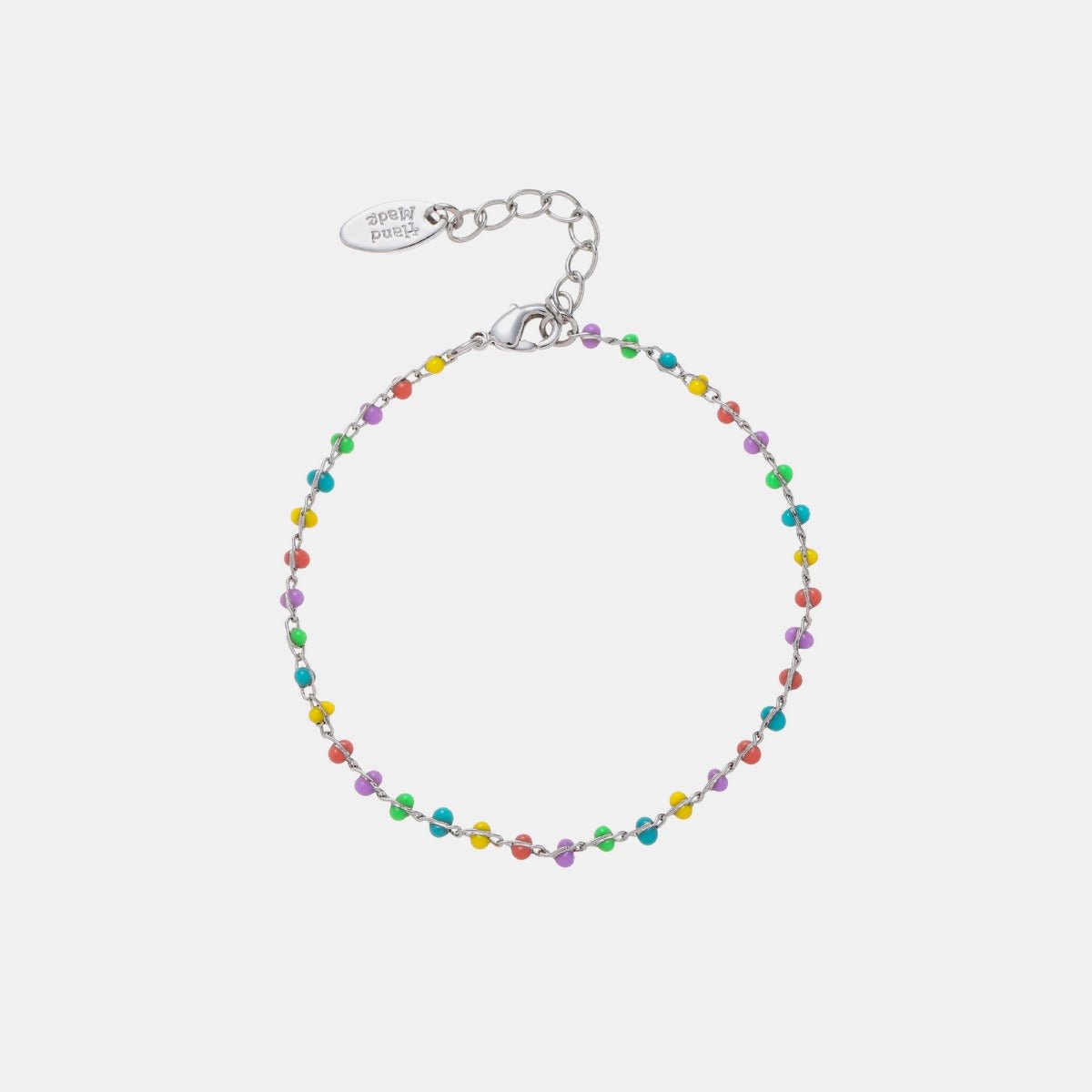 Beach Rose Co. - Silver Enamel Contrast Bead Bracelet