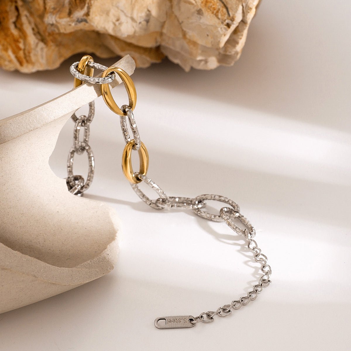 Beach Rose Co. - Silver & Gold Chain Link Bracelet