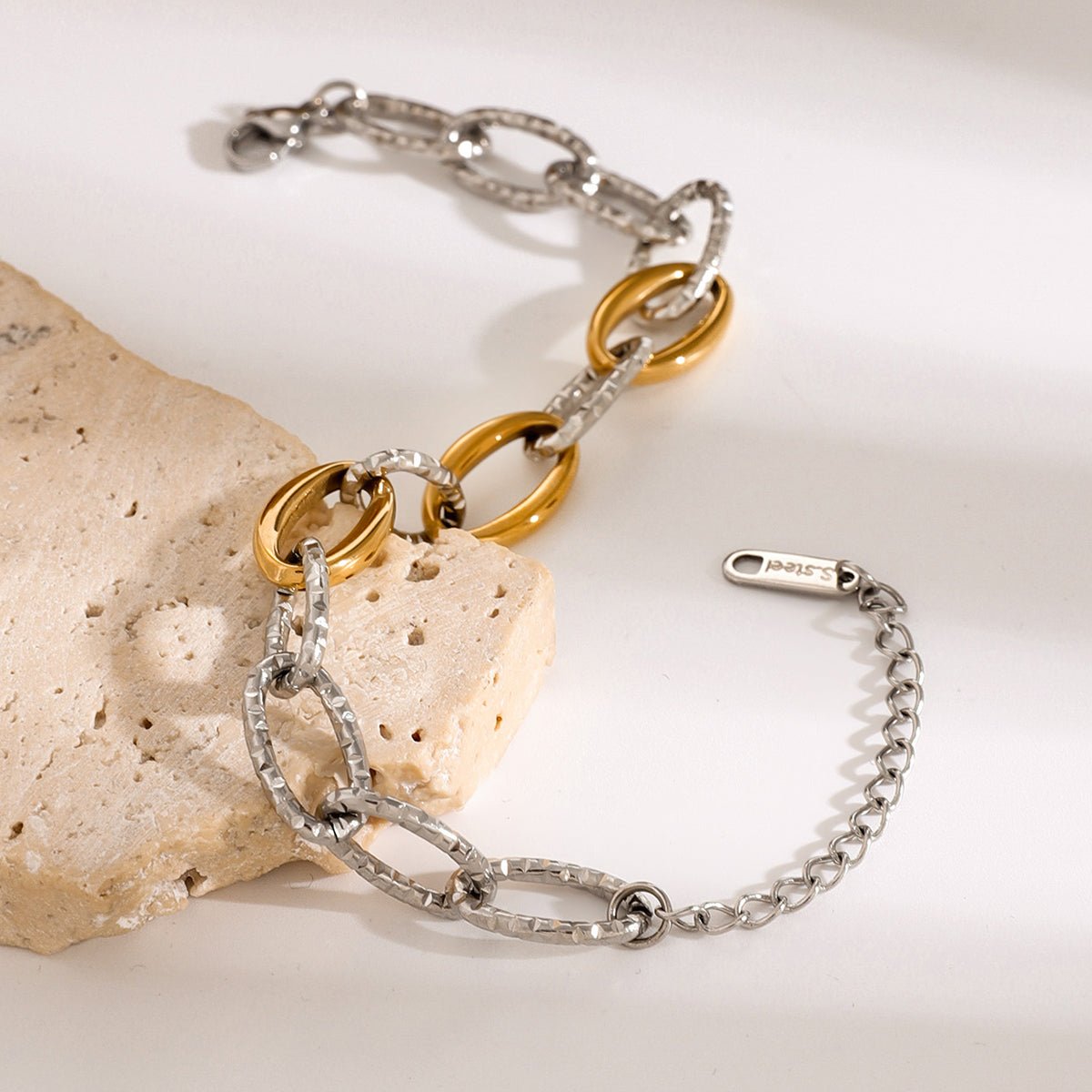 Beach Rose Co. - Silver & Gold Chain Link Bracelet