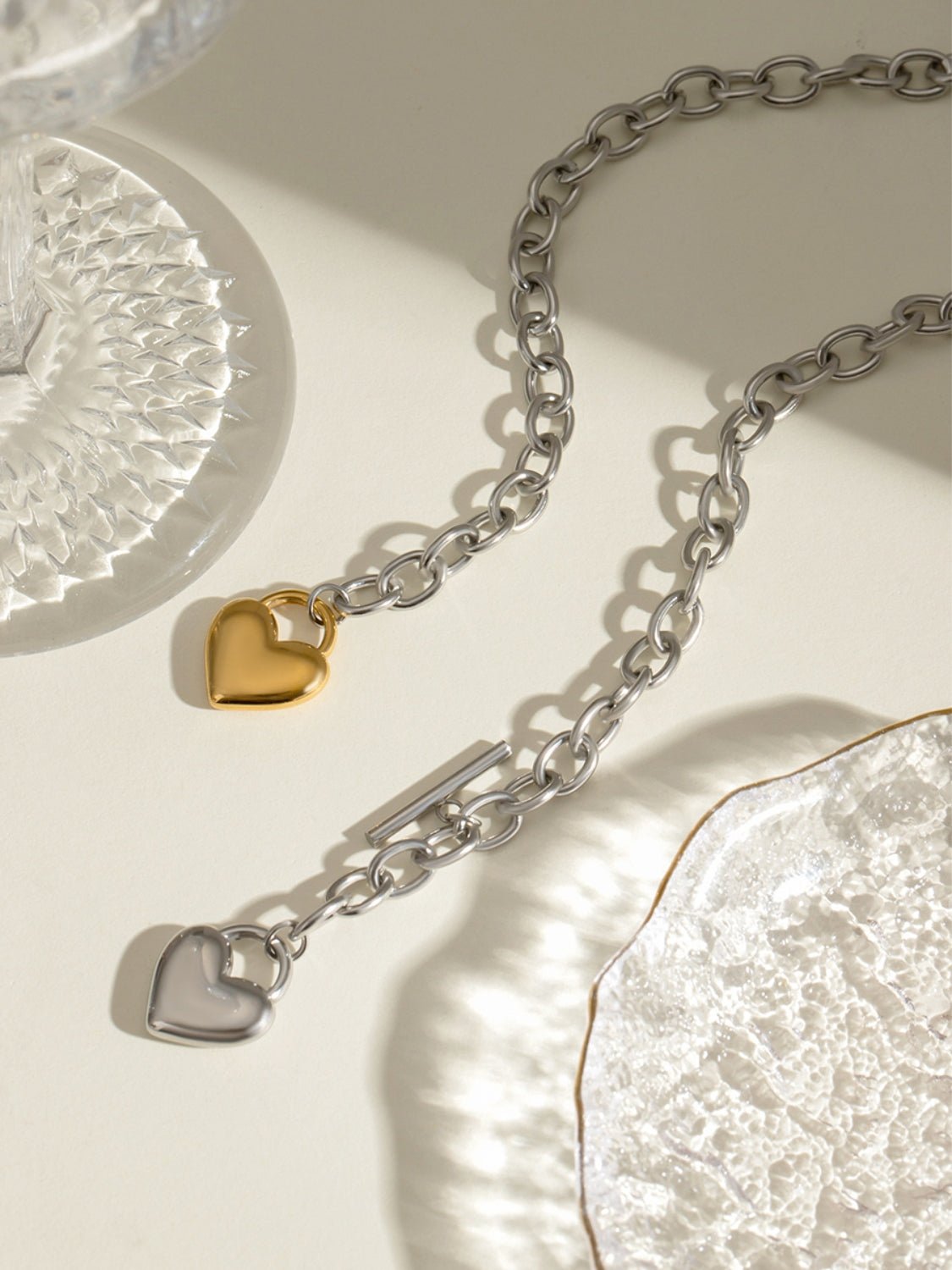 Beach Rose Co. - Silver Heart Chain Necklace