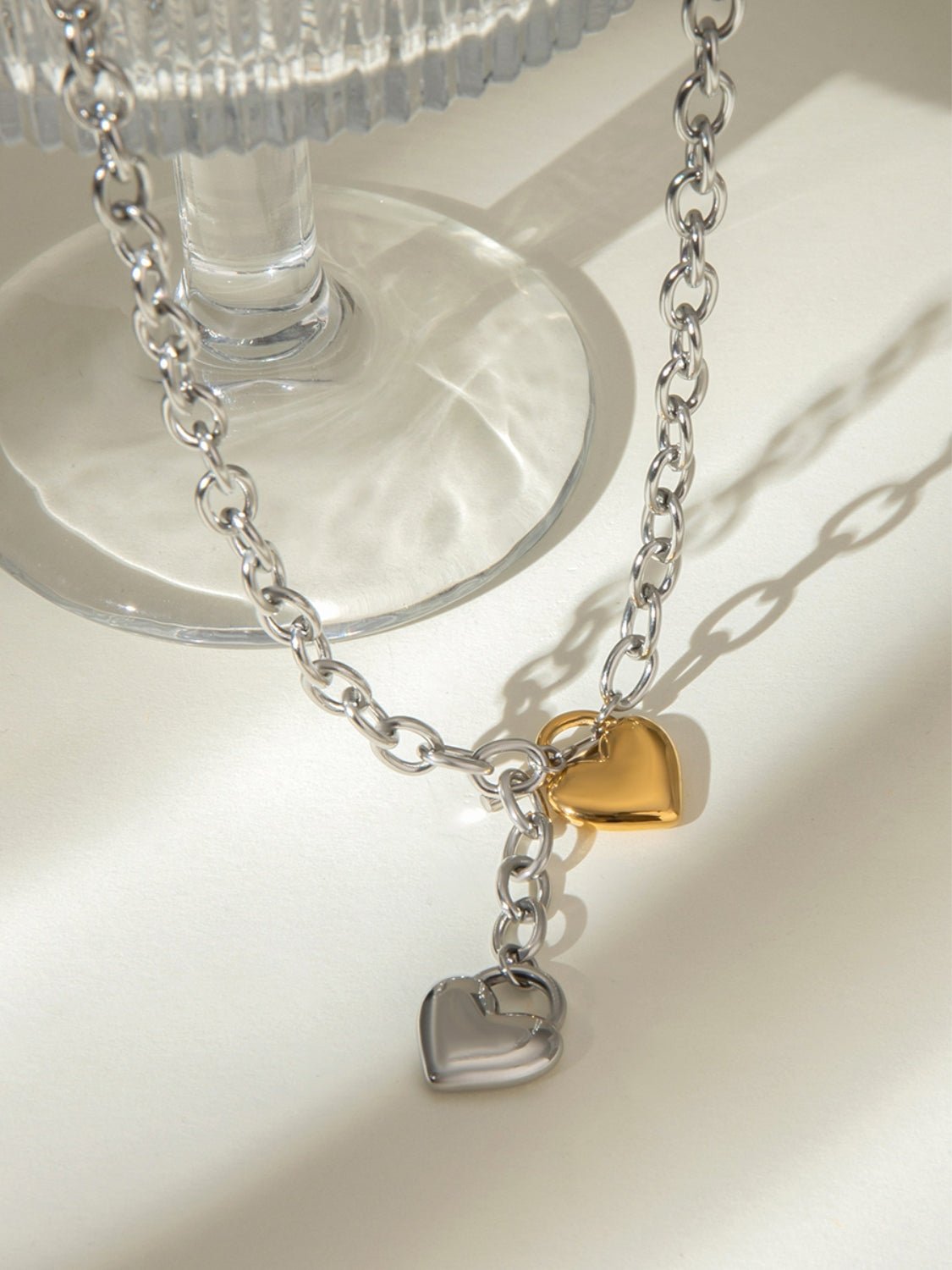 Beach Rose Co. - Silver Heart Chain Necklace