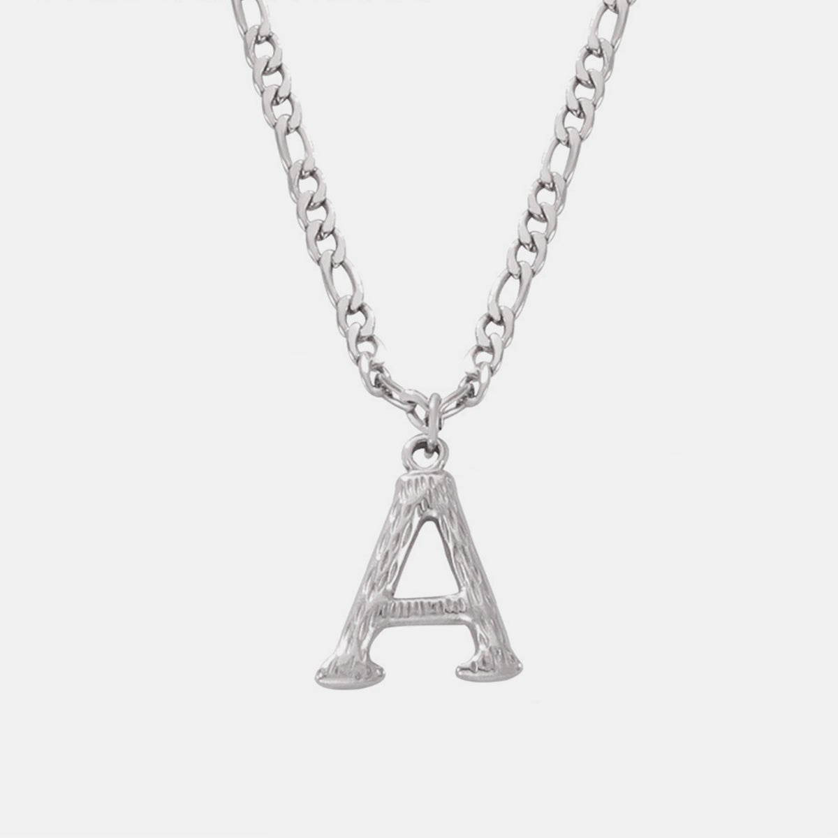 Beach Rose Co. - Silver Initial Pendant Necklace A - K