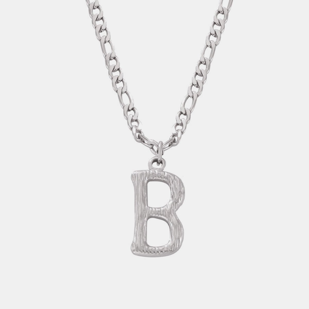 Beach Rose Co. - Silver Initial Pendant Necklace A - K