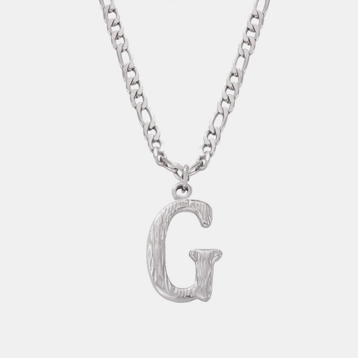 Beach Rose Co. - Silver Initial Pendant Necklace A - K