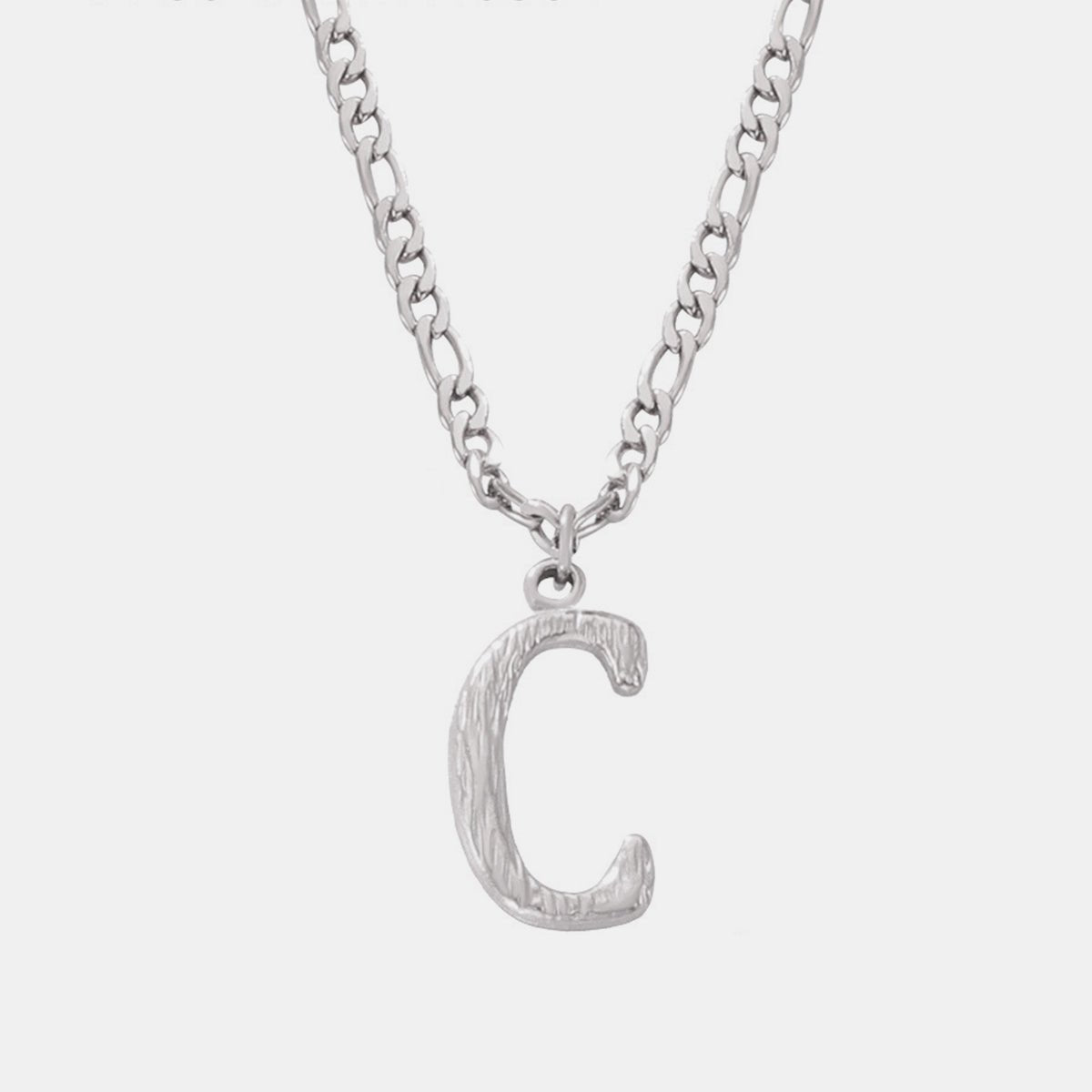 Beach Rose Co. - Silver Initial Pendant Necklace A - K