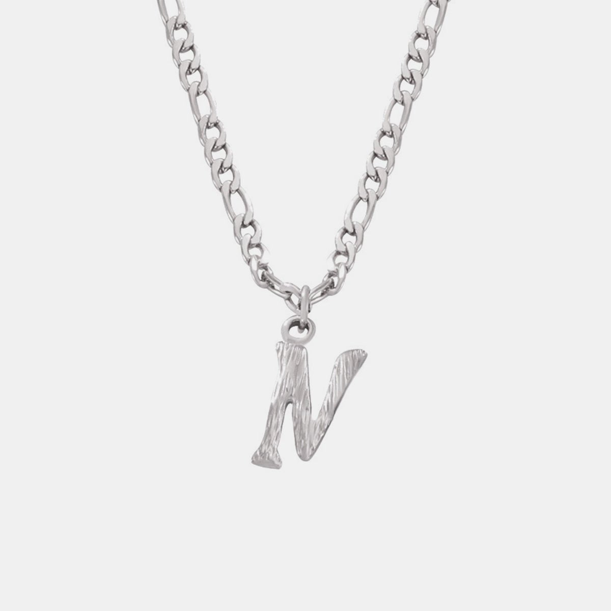 Beach Rose Co. - Silver Initial Pendant Necklace L - Z