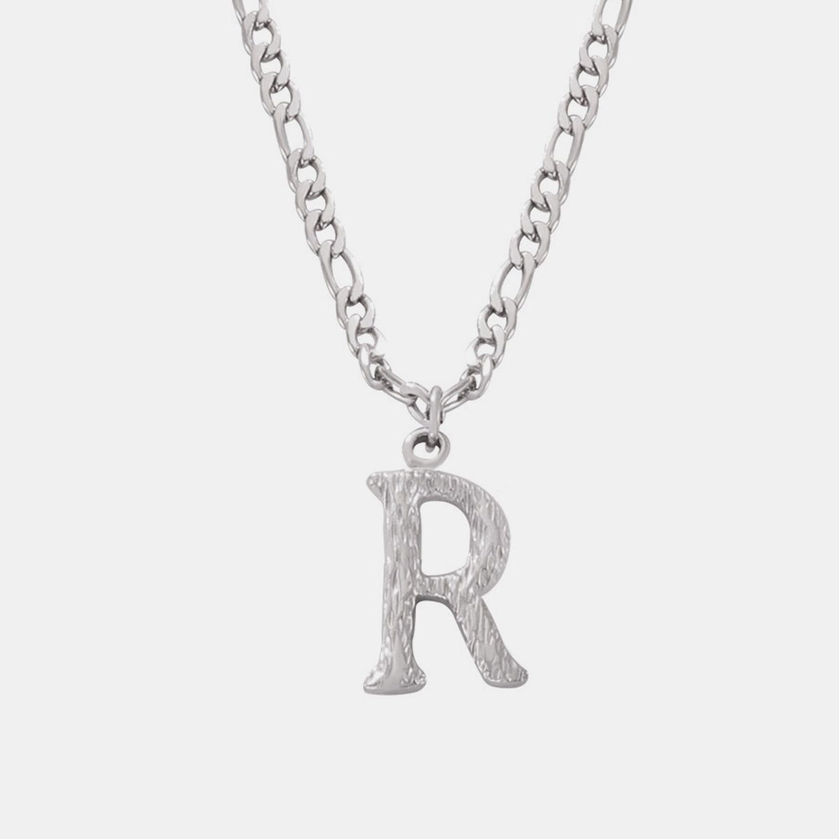 Beach Rose Co. - Silver Initial Pendant Necklace L - Z