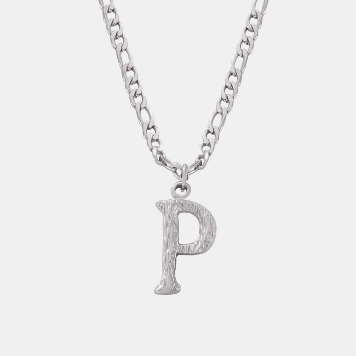 Beach Rose Co. - Silver Initial Pendant Necklace L - Z