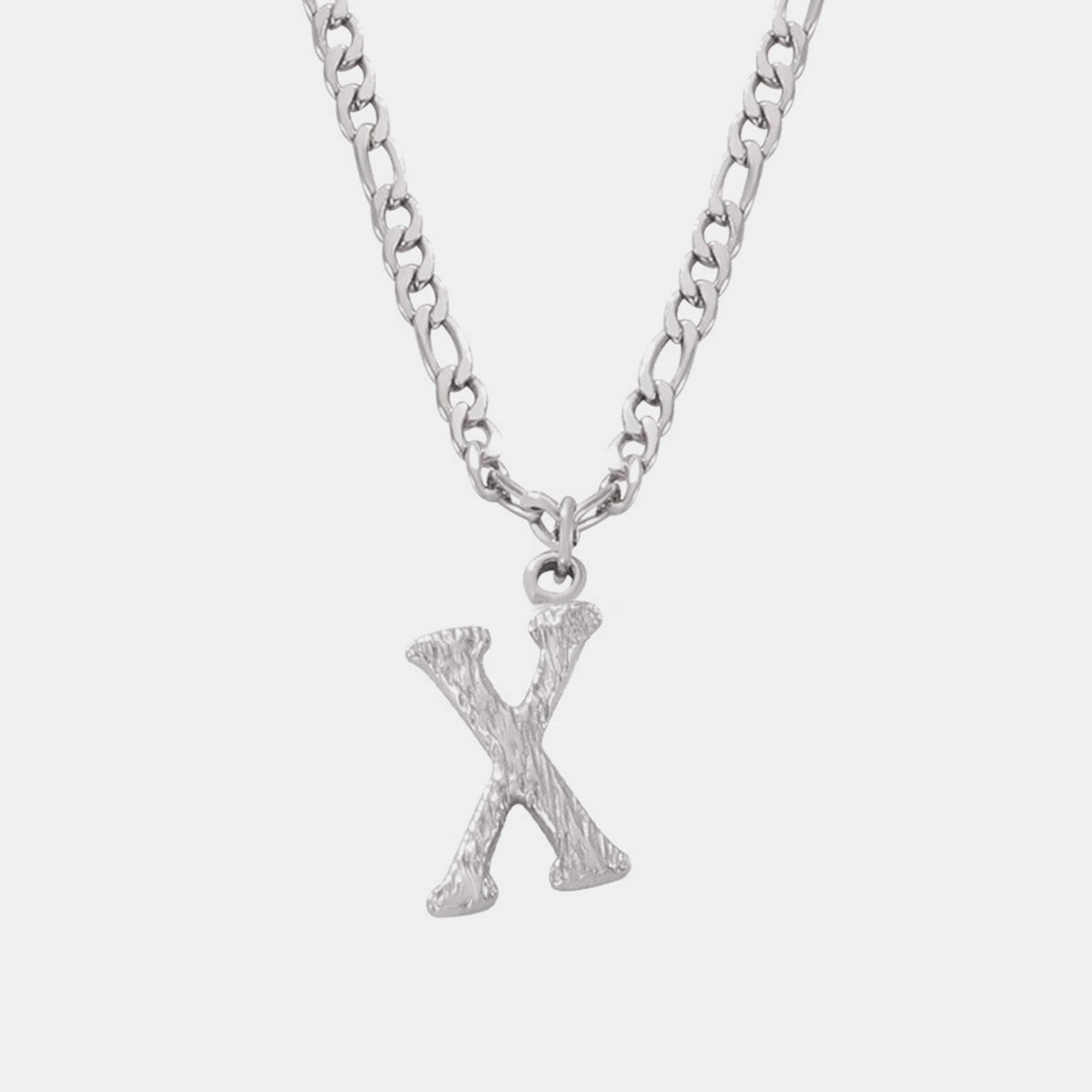 Beach Rose Co. - Silver Initial Pendant Necklace L - Z