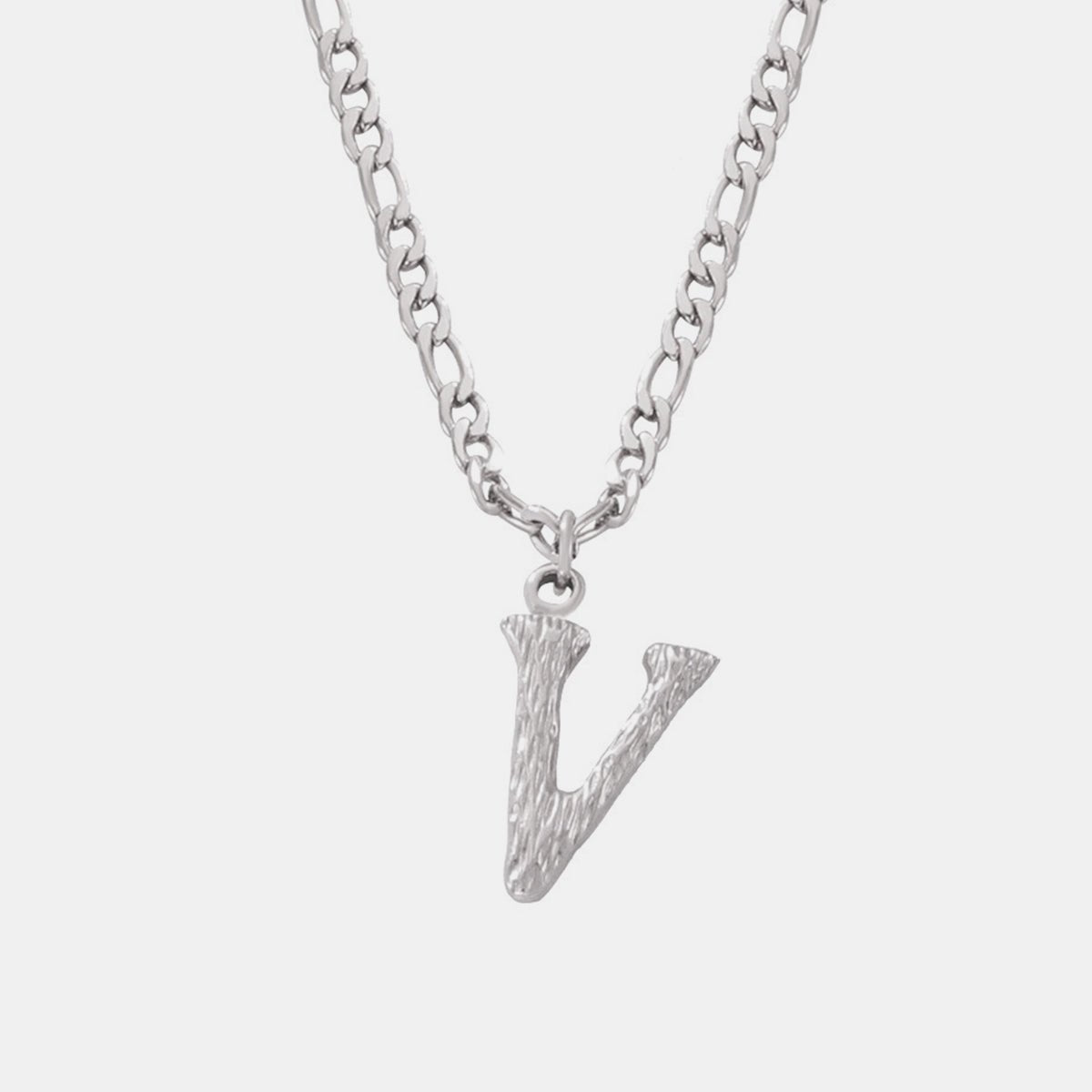 Beach Rose Co. - Silver Initial Pendant Necklace L - Z