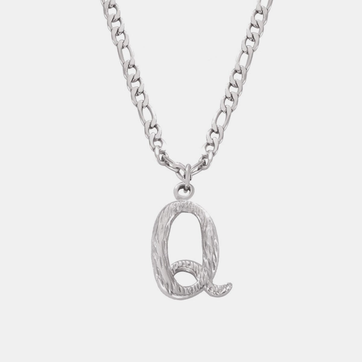 Beach Rose Co. - Silver Initial Pendant Necklace L - Z